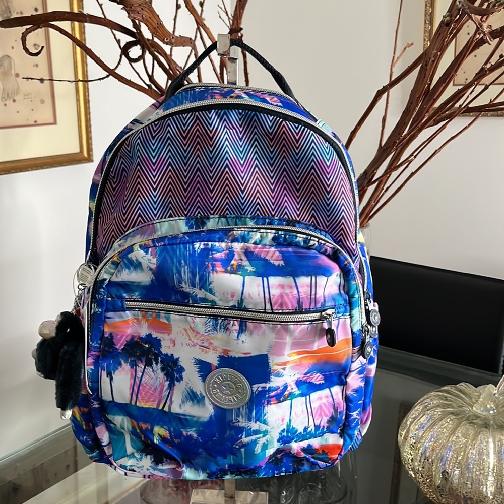 Kipling backpack Seoul Go Large 15 Inch Laptop Tropical Print NWT